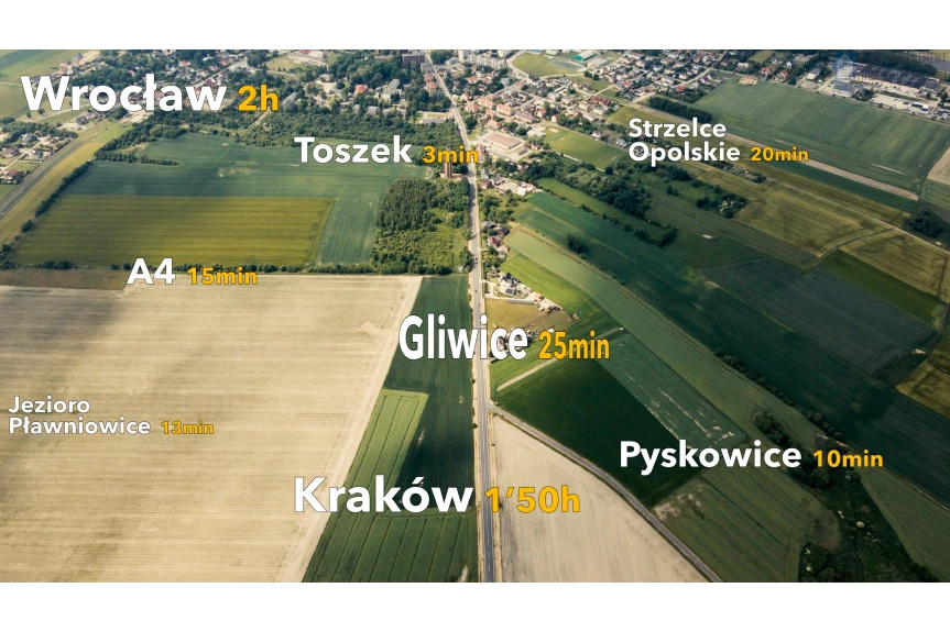 gliwicki, Toszek, Gliwicka, Powiat Gliwicki, mieszkaniowo-usługowa 18,78ha